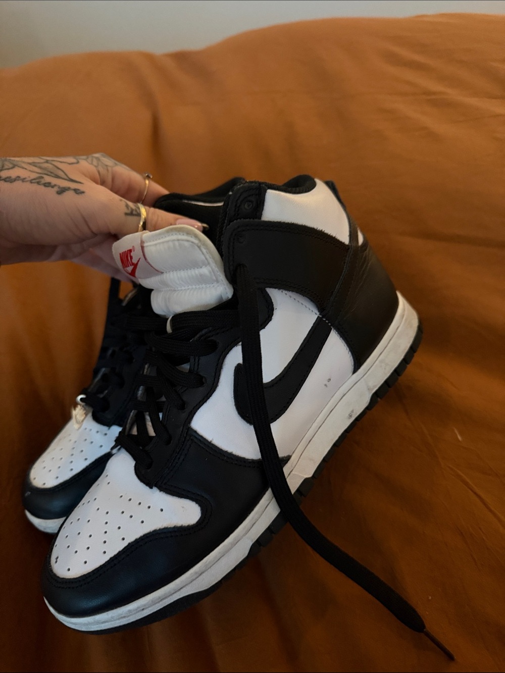 Nike Black and White High-dunks